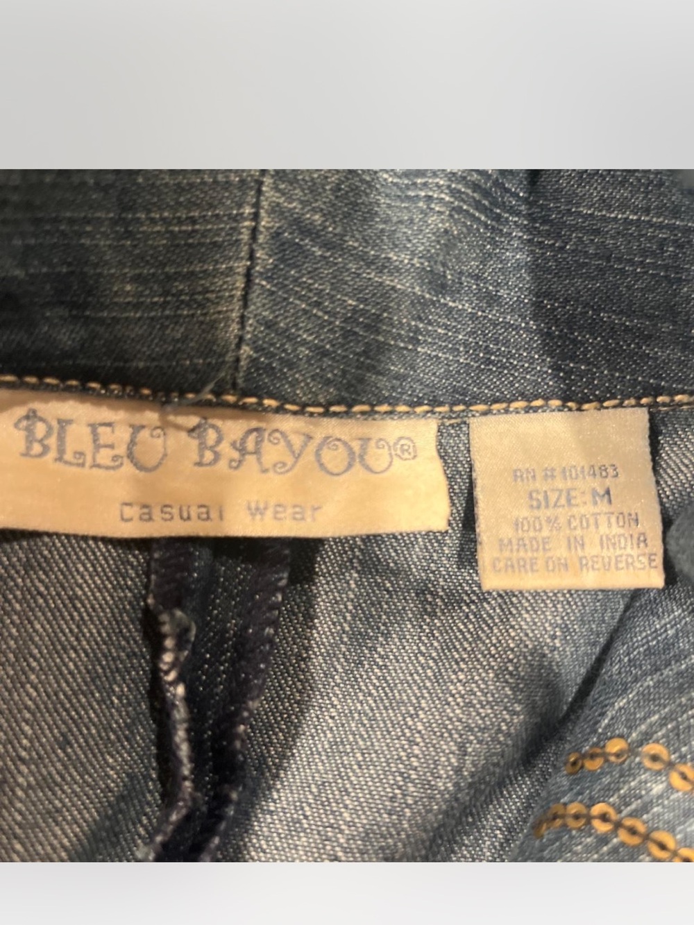 Embroidered Denim Zip-Up Jacket - Picture 9 of 9